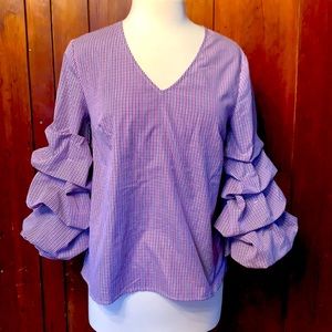 Anthropologie ruffle blouse